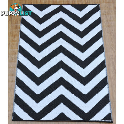 CHEVRON Rug Black & White 120x180cm