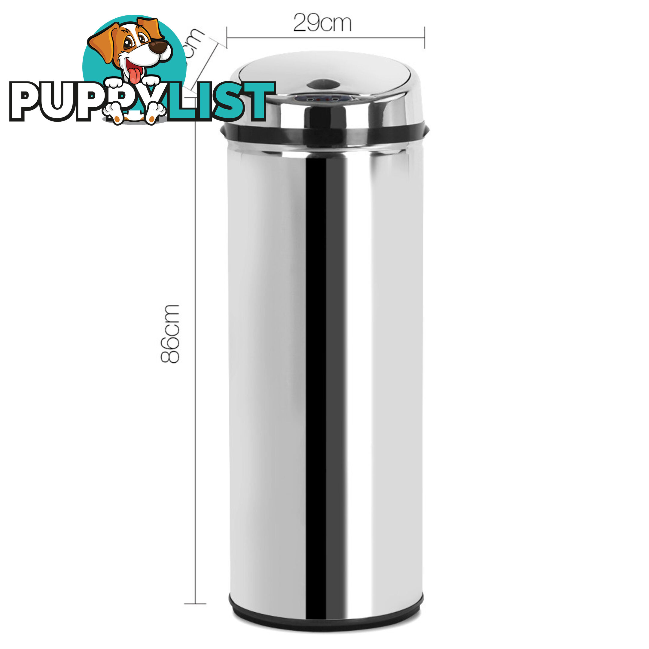 Stainless Steel Motion Sensor Rubbish Bin  58L