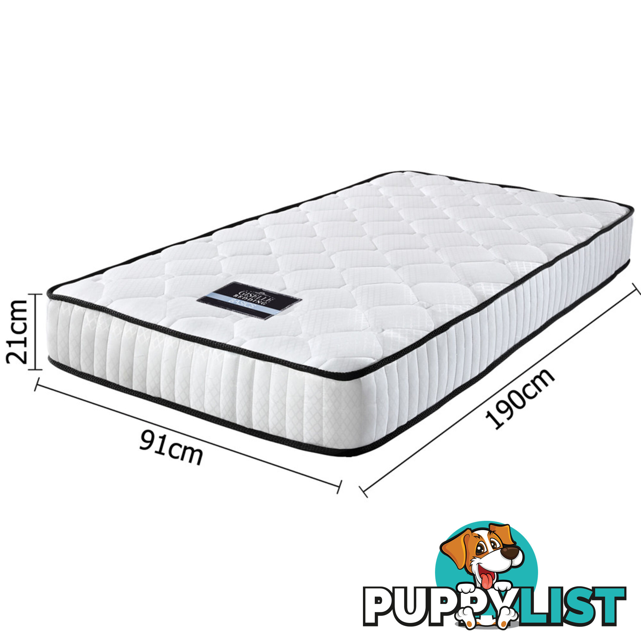 High Density Foam Pocket Spring Mattress 21cm Single