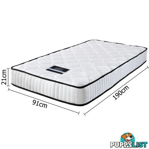 High Density Foam Pocket Spring Mattress 21cm Single