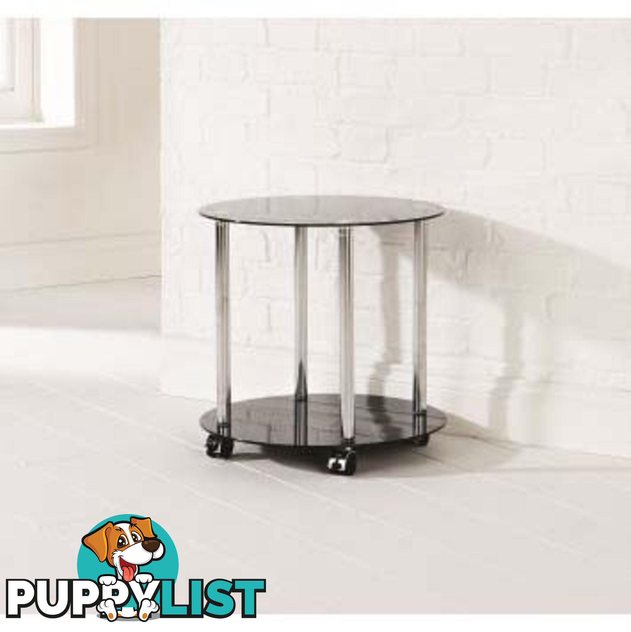 Amore Circular Side Table Black