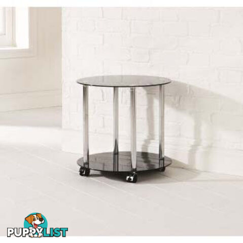 Amore Circular Side Table Black