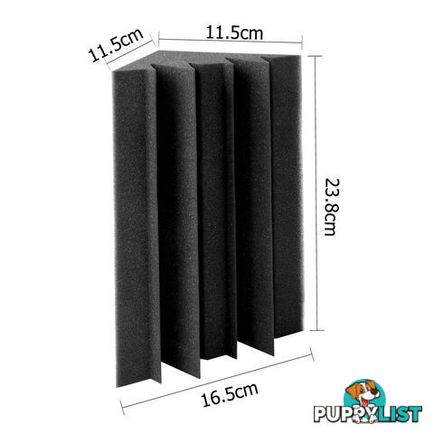 Set of 20 Studio Wedge Acoustic Foam Black 30 x 30cm