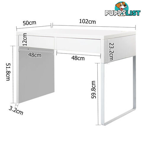 Office Computer Desk Table w/ Drawers White