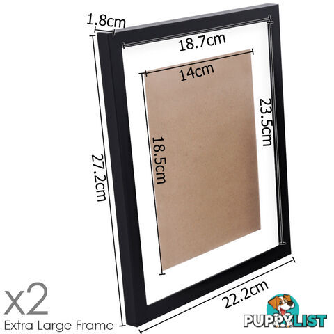 26 pcs Photo Frames Set Wall Black