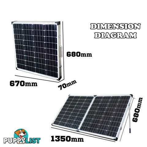 12V 160W Solar Folding Panel Kit Caravan Boat Camping Power Mono Charging