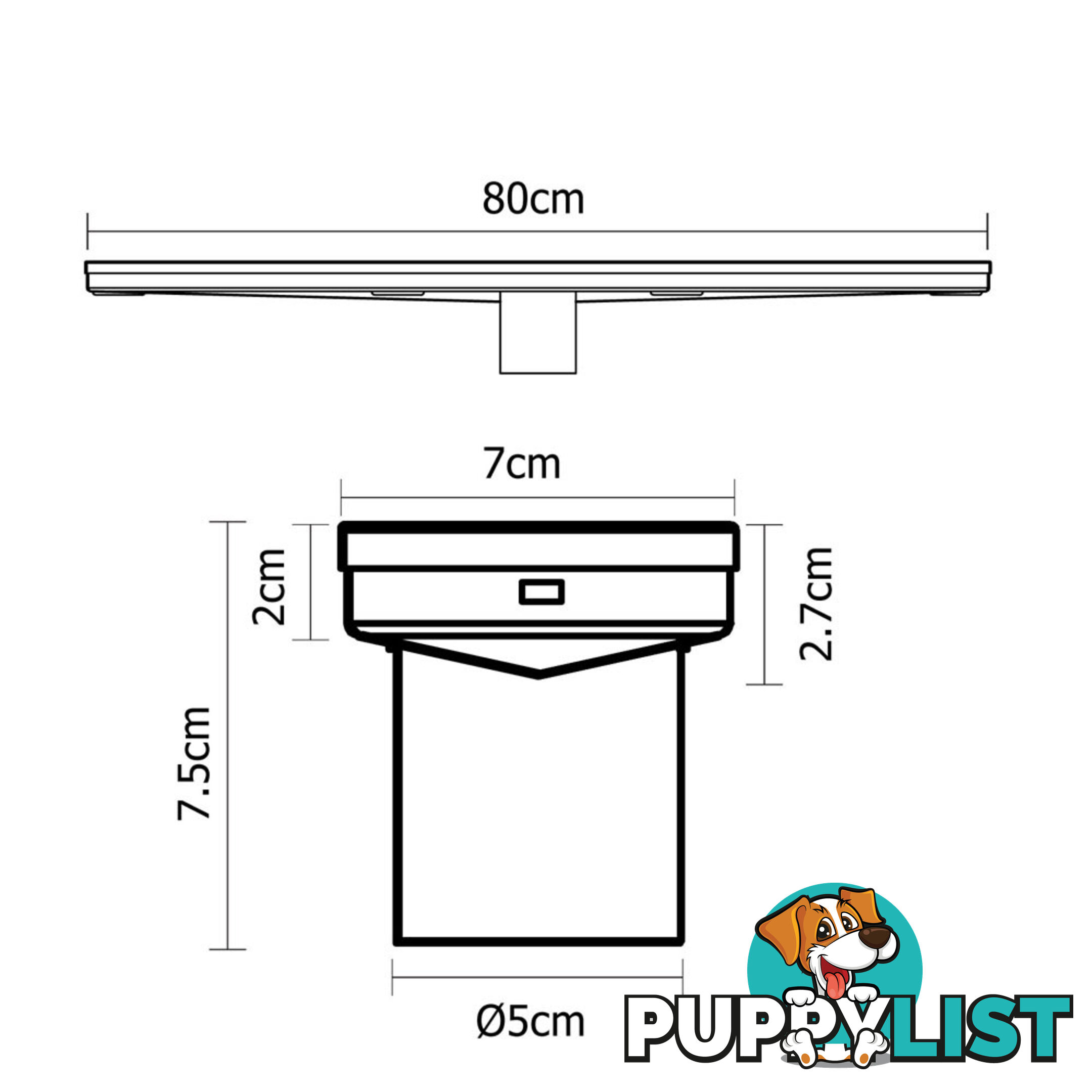 Tile Insert Stainless Steel Shower Grate Drain Floor Bathroom 900mm