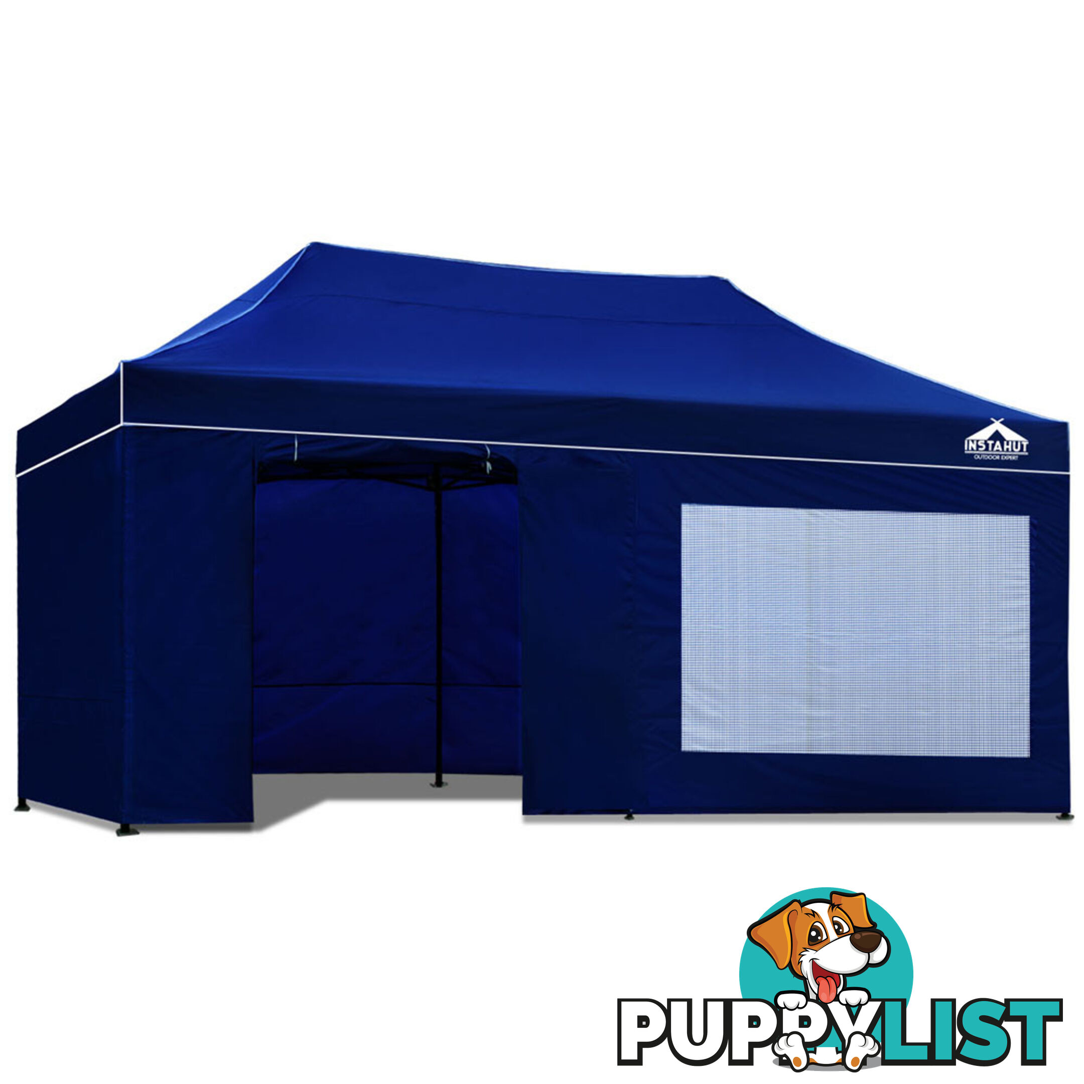 3x6 Pop Up Gazebo Hut with Sandbags Blue