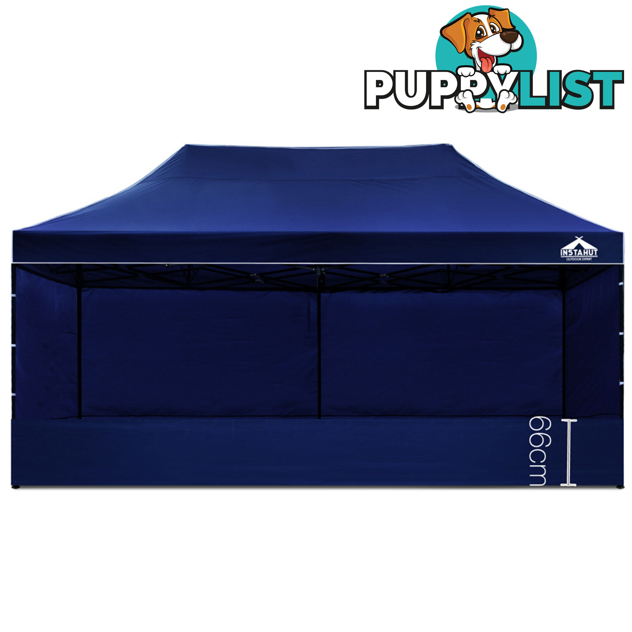 3x6 Pop Up Gazebo Hut with Sandbags Blue