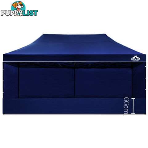 3x6 Pop Up Gazebo Hut with Sandbags Blue