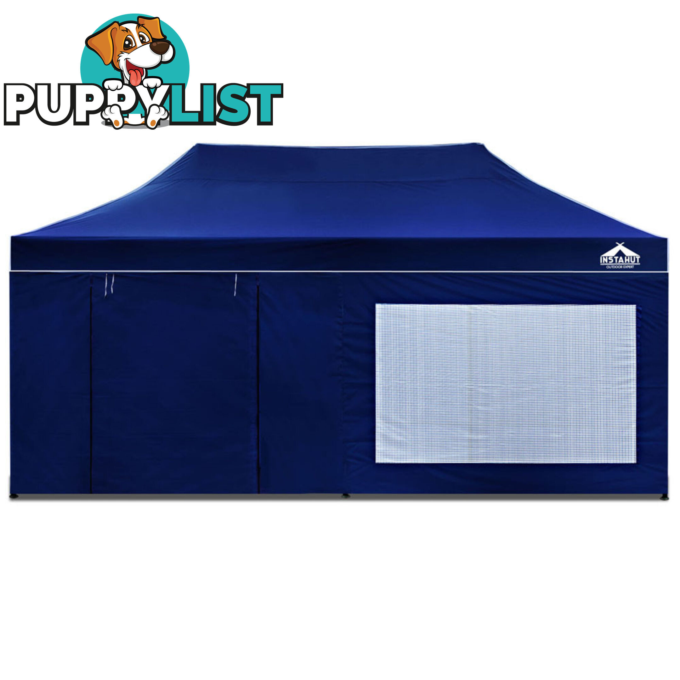 3x6 Pop Up Gazebo Hut with Sandbags Blue