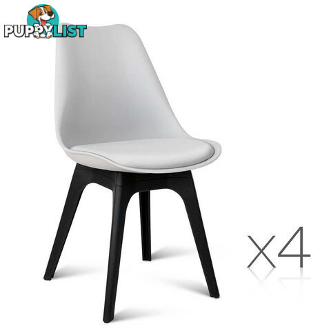 Set of 4 Replica Tolix Dining Chair Steel Gunmetal