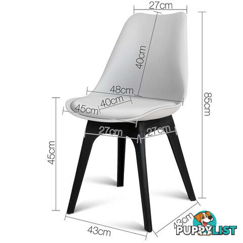 Set of 4 Replica Tolix Dining Chair Steel Gunmetal