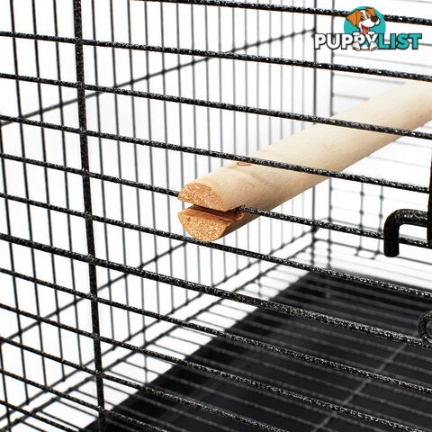 Parrot Pet Aviary Bird Cage w/ Open Roof 150cm Black