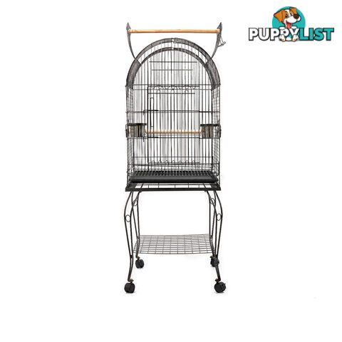 Parrot Pet Aviary Bird Cage w/ Open Roof 150cm Black