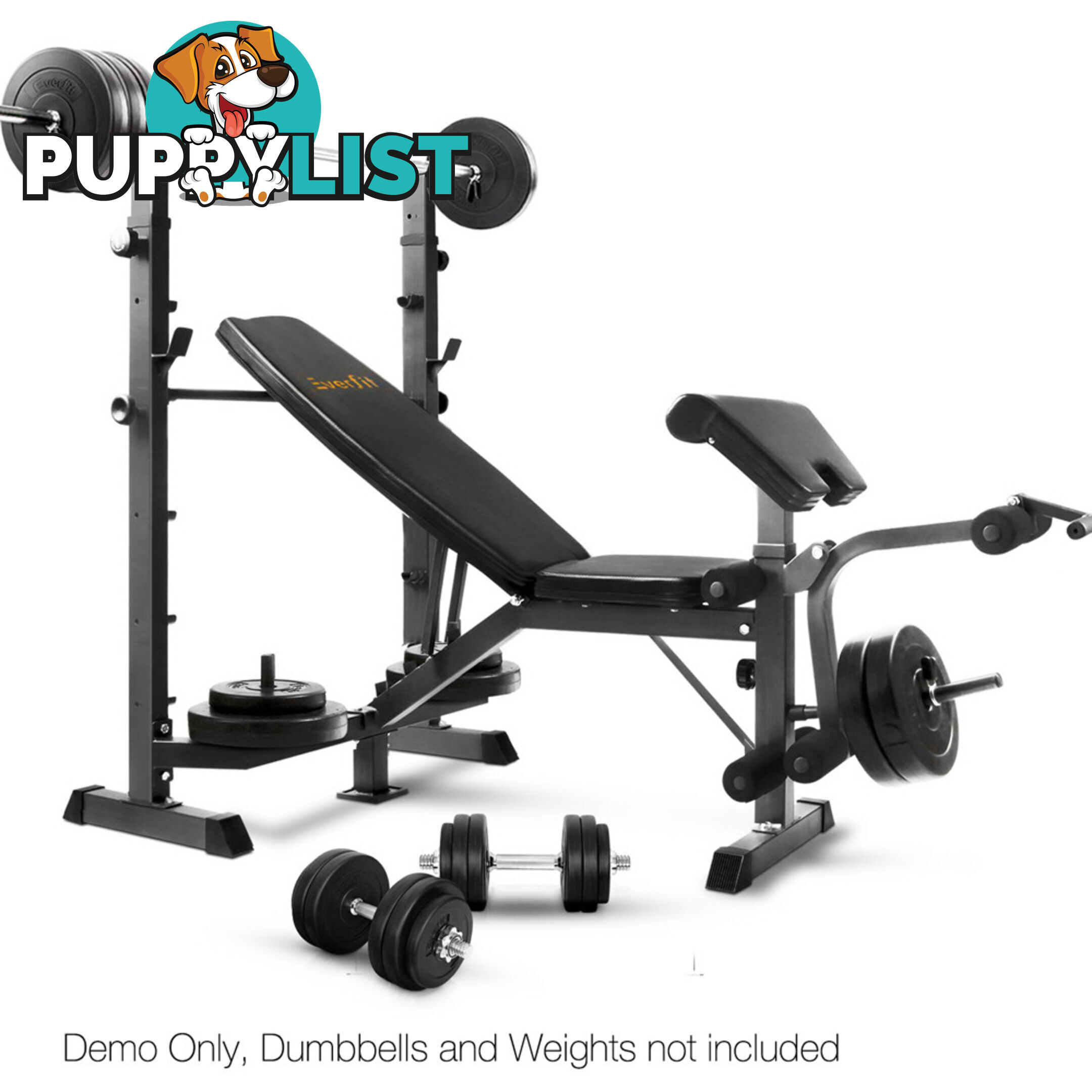 Multi-functional Fitness Bench Black