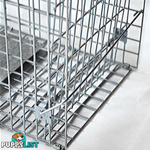 Humane Animal Trap Cage 94 x 34 x 36cm Silver