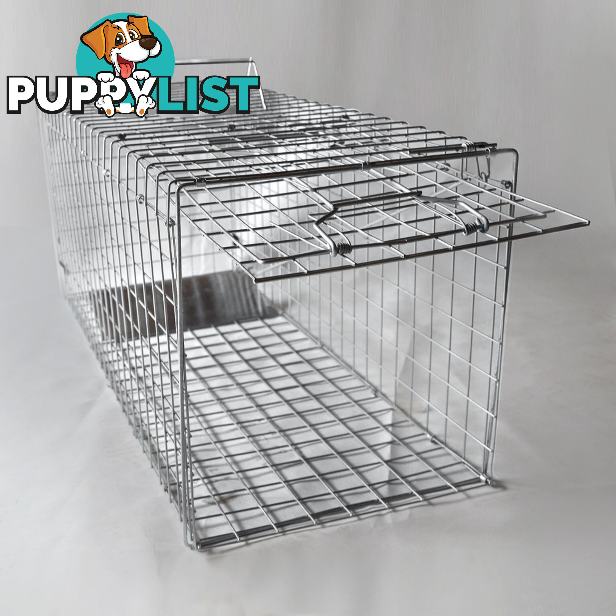 Humane Animal Trap Cage 94 x 34 x 36cm Silver