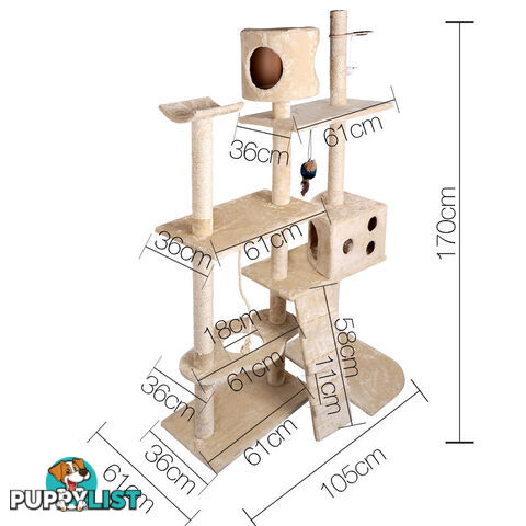 Large Cat Tree 170cm Beige