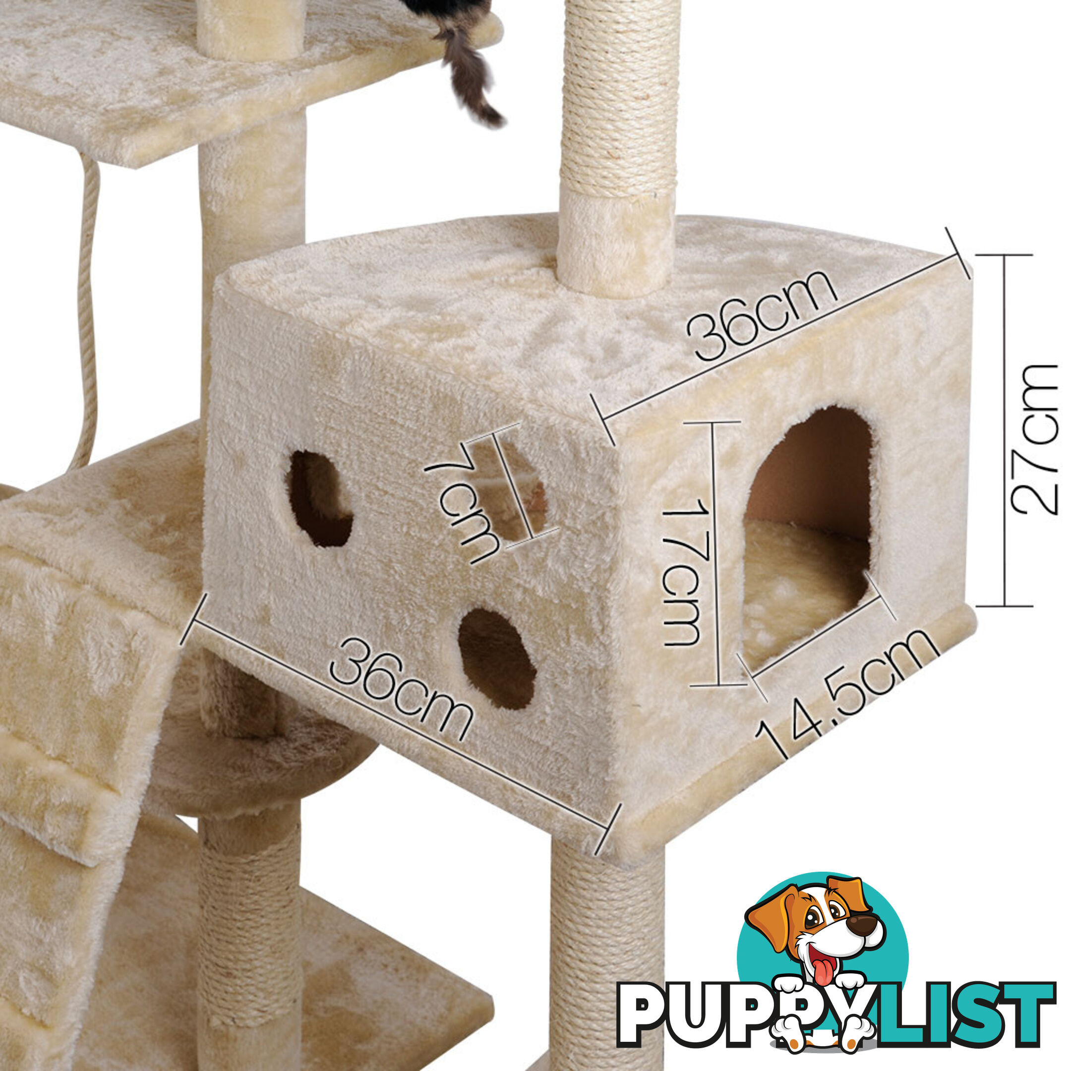 Large Cat Tree 170cm Beige