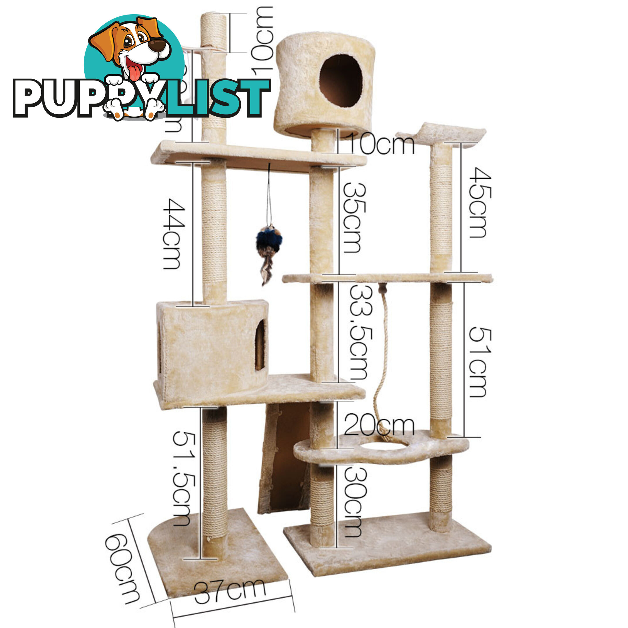 Large Cat Tree 170cm Beige