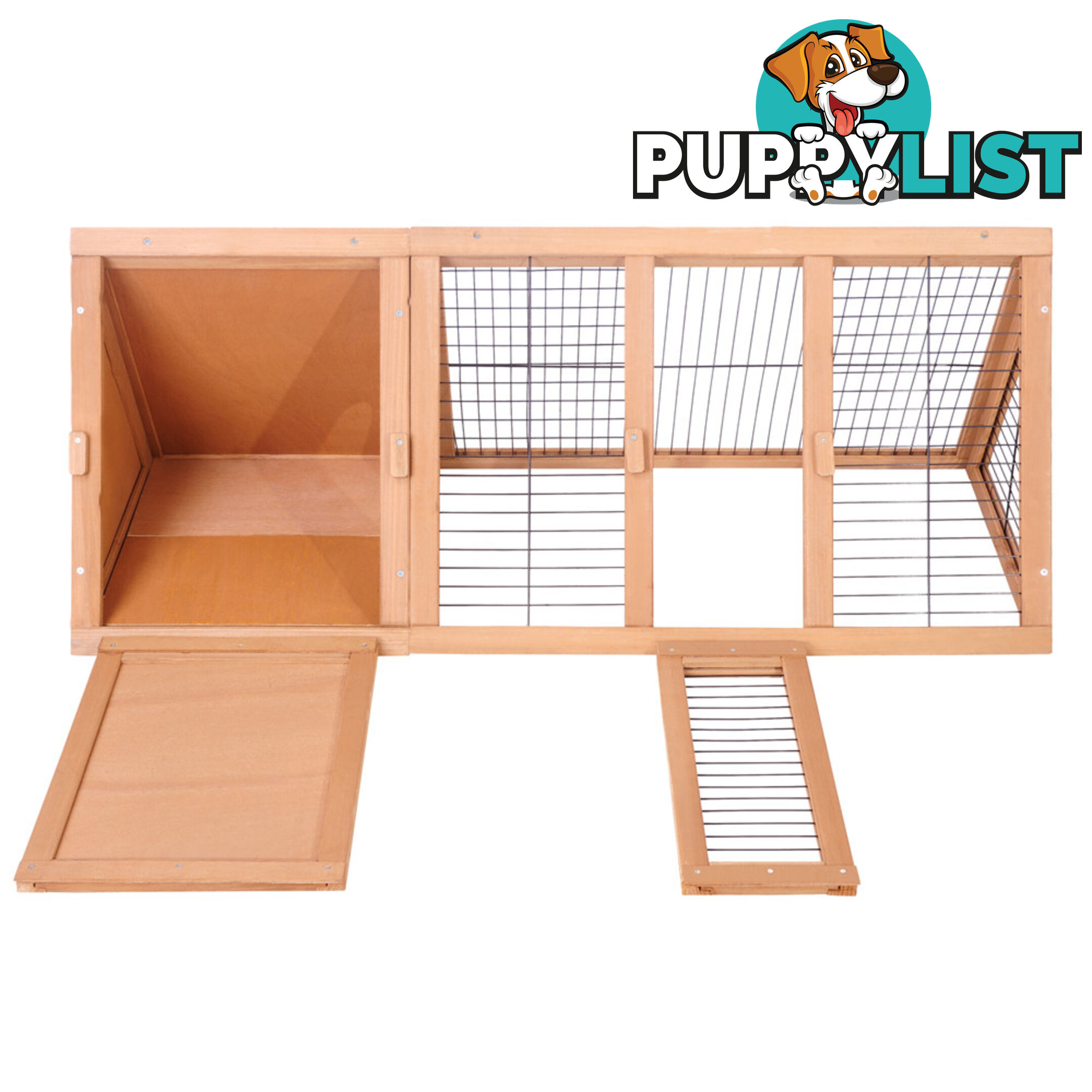 Rabbit Hutch with Hinged Lid