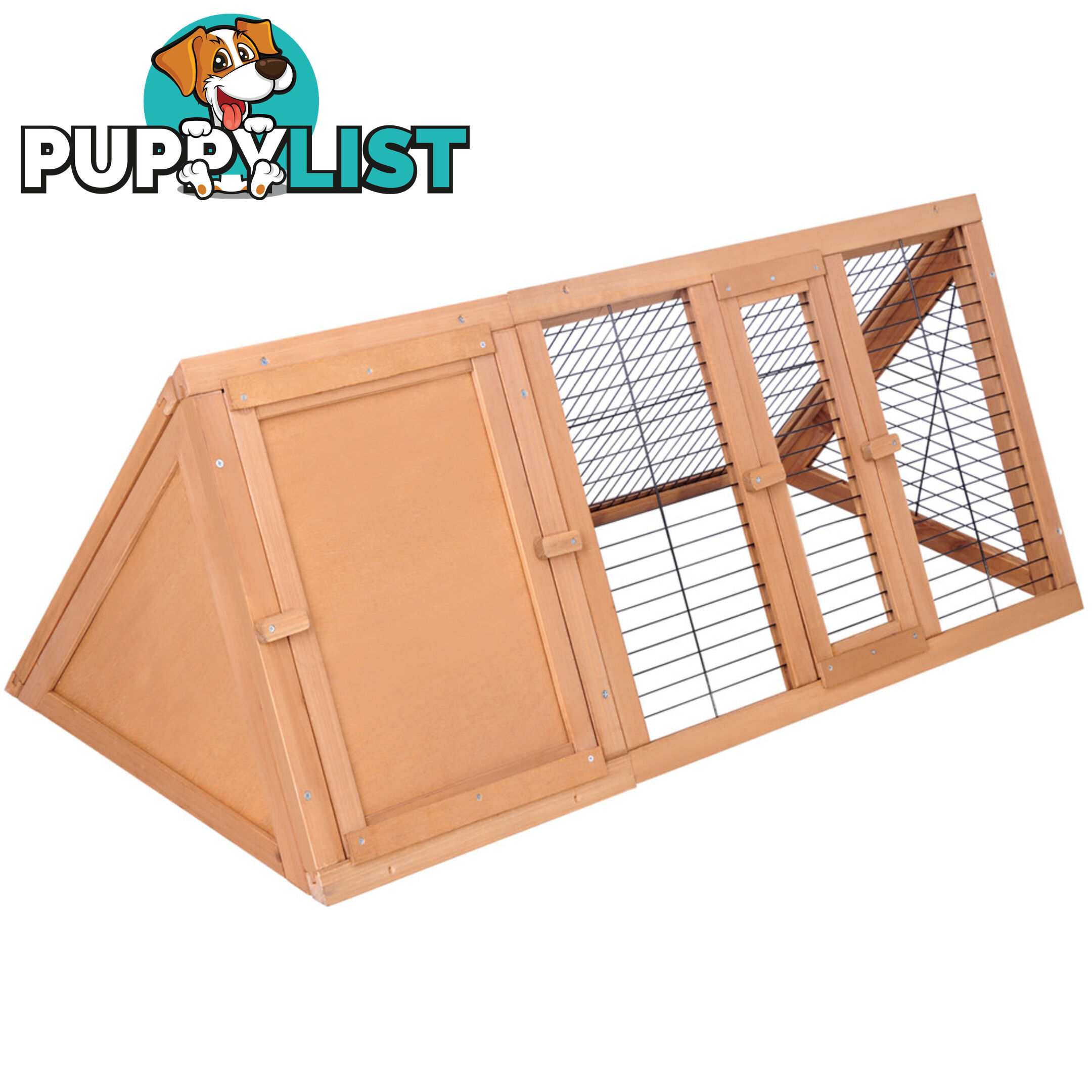 Rabbit Hutch with Hinged Lid