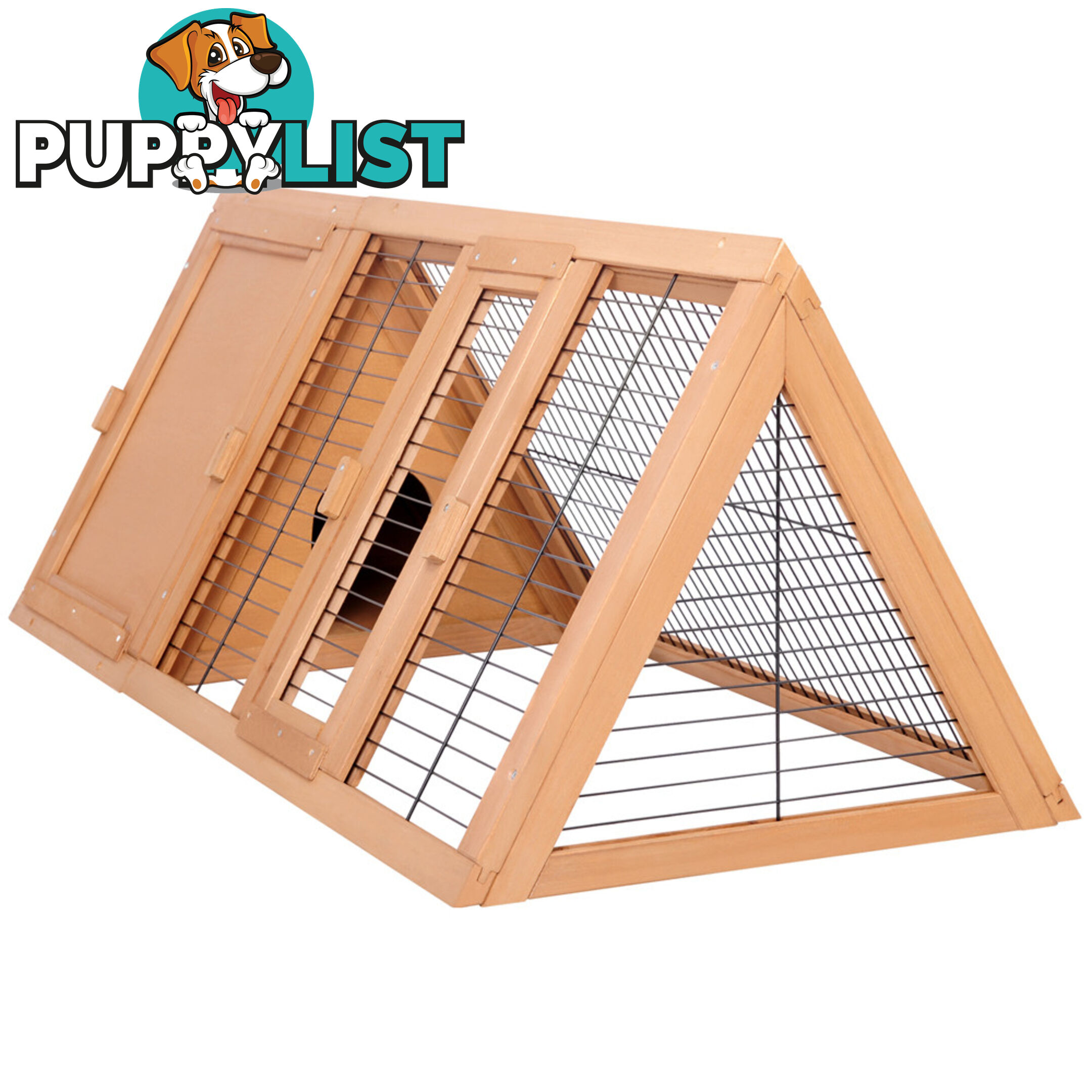 Rabbit Hutch with Hinged Lid