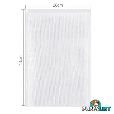 100 Food Sealer Bags: 28 x 40cm