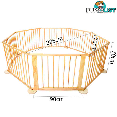 Baby Natural Wooden Playpen