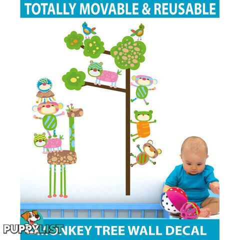 Large Size Funky Monkeys in a Tree Wall Stickers  - Totally movable