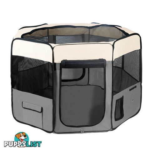 Pet Dog Puppy Cat Exercise Playpen Crate Cage Tent Grey