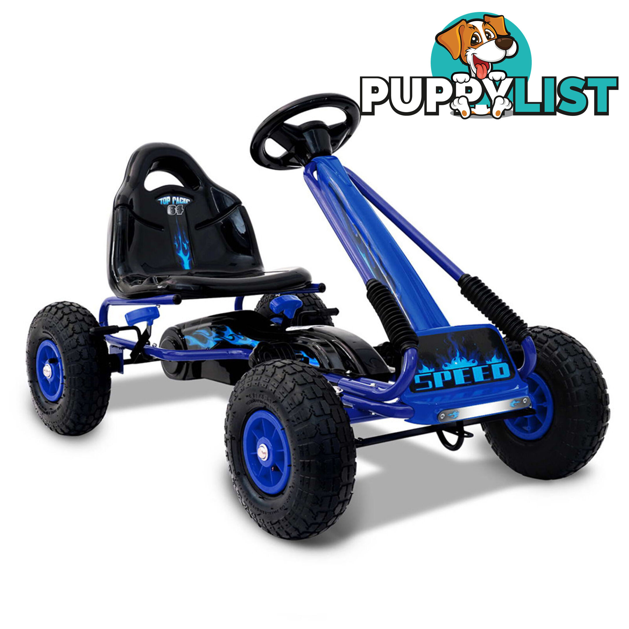 Kids Pedal Go Kart - Blue