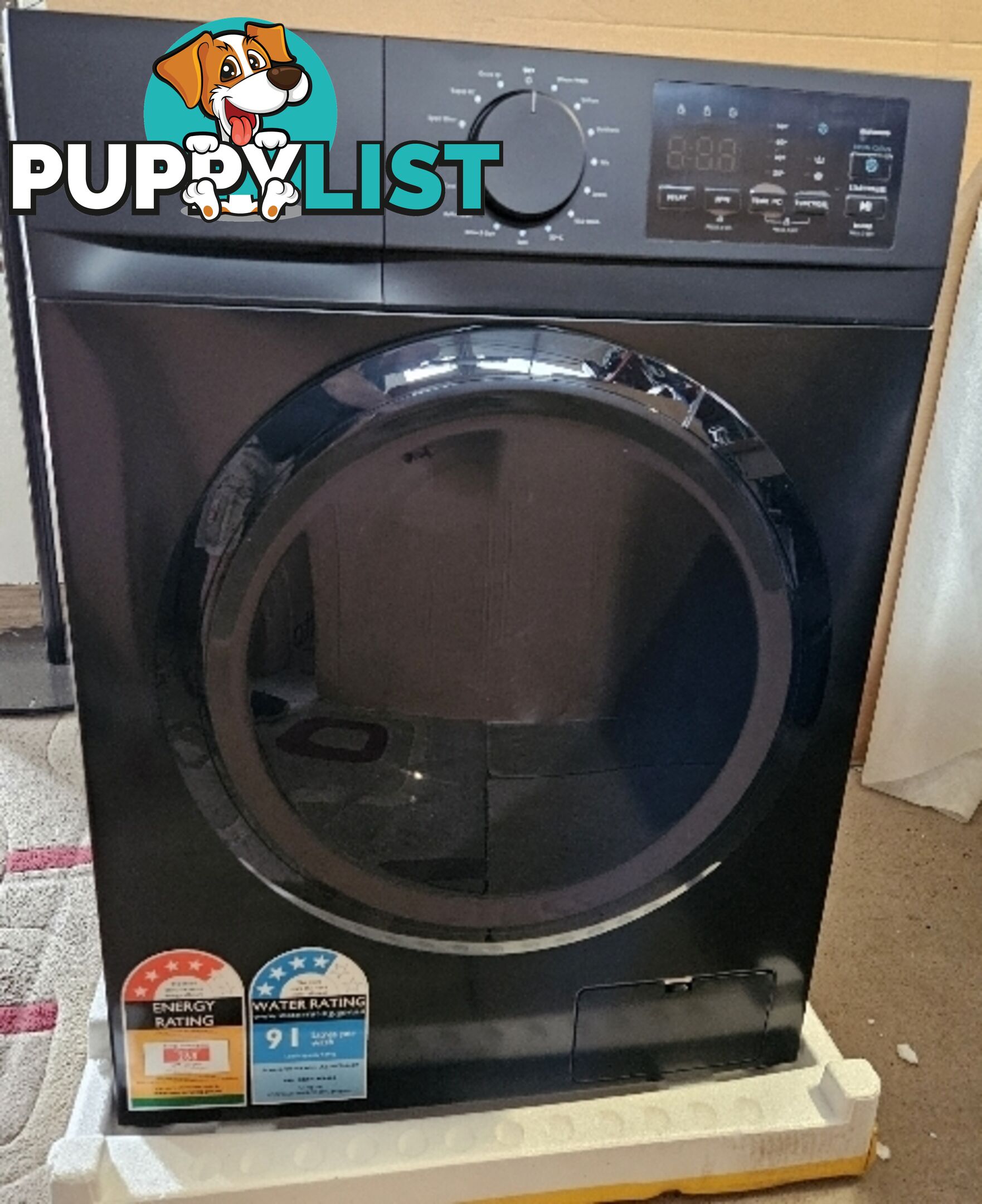 Washing machine Front Loader SOLT 9kg model GGSFLW900B Black NEW in Box