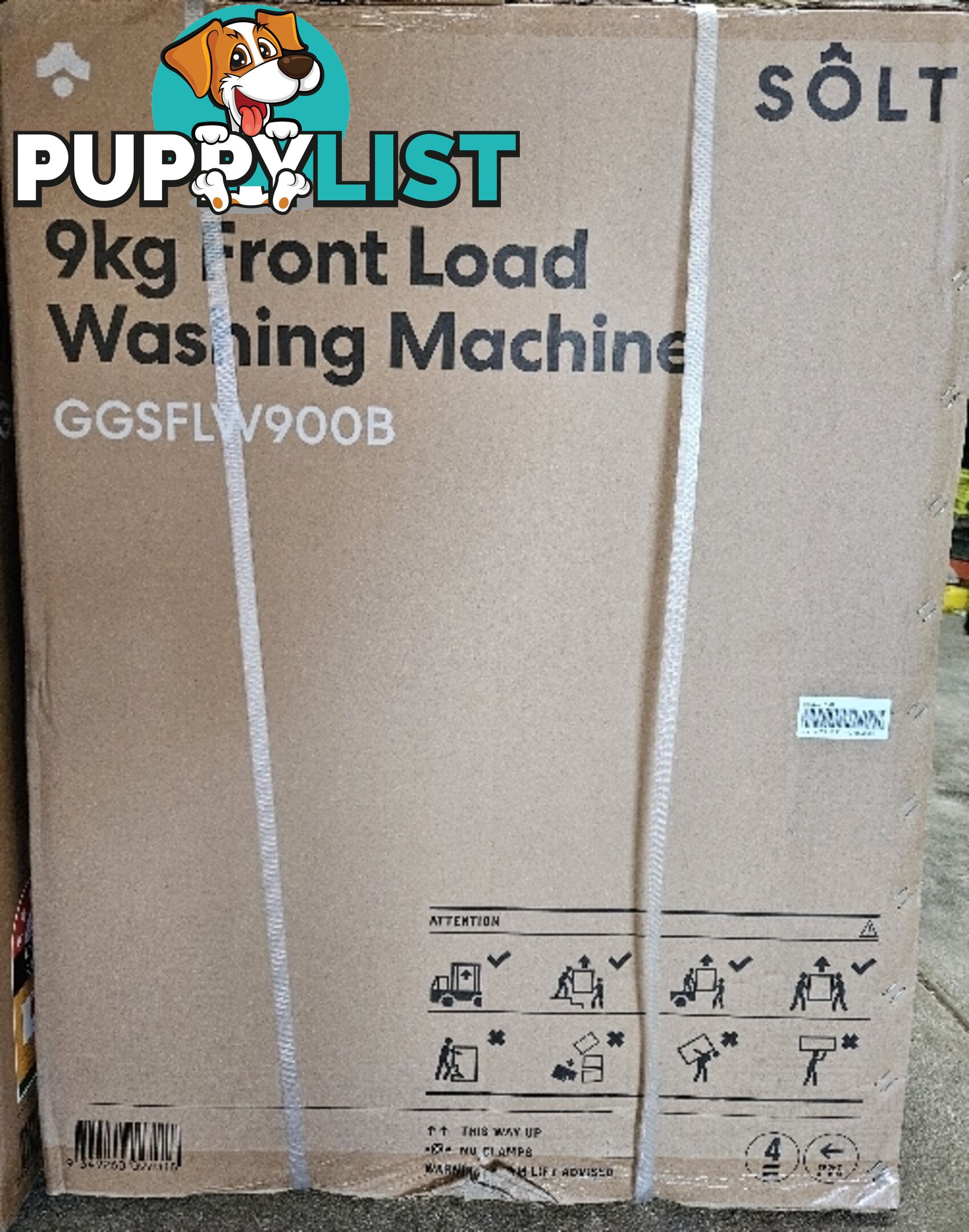 Washing machine Front Loader SOLT 9kg model GGSFLW900B Black NEW in Box