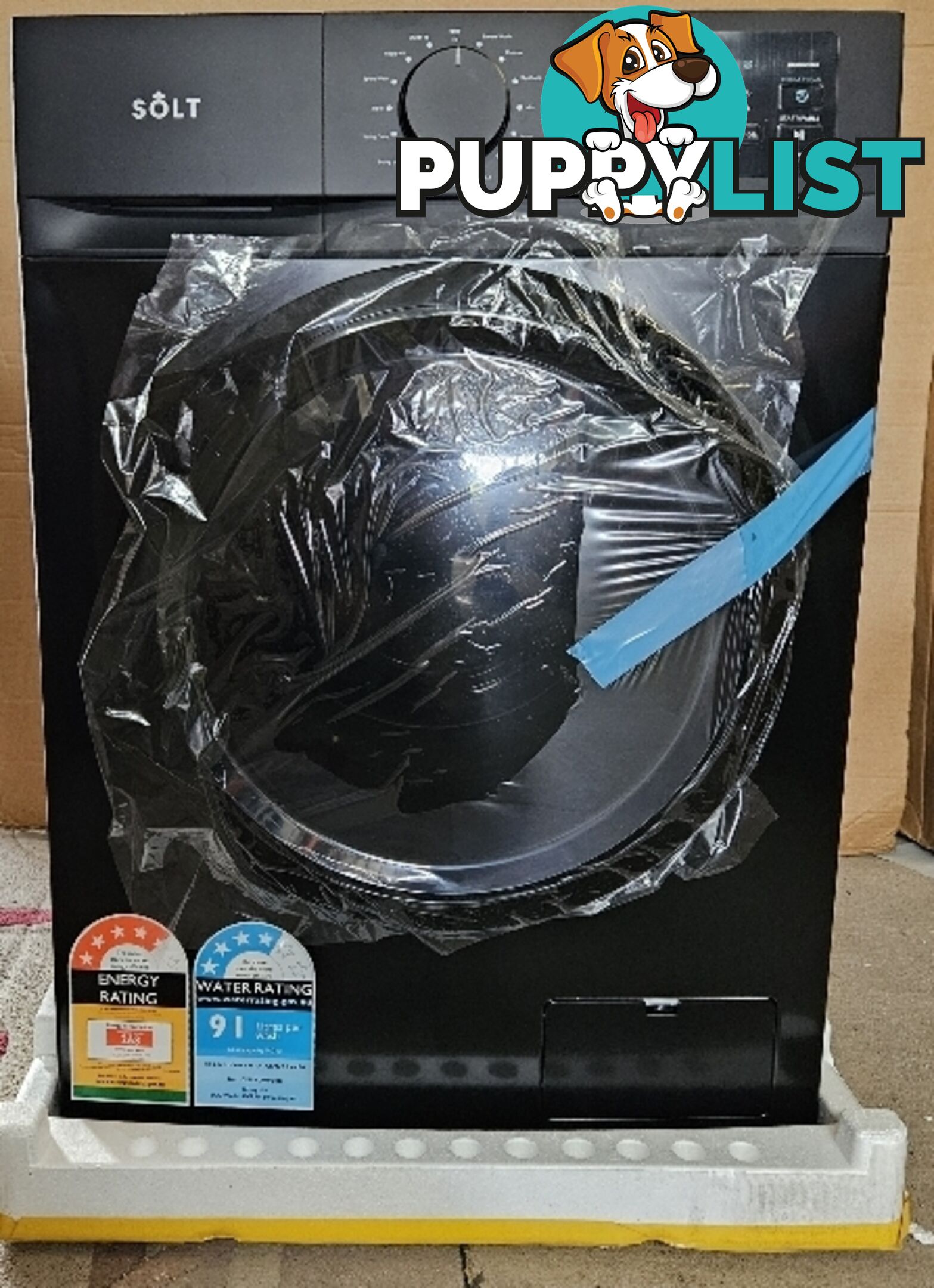 Washing machine Front Loader SOLT 9kg model GGSFLW900B Black NEW in Box