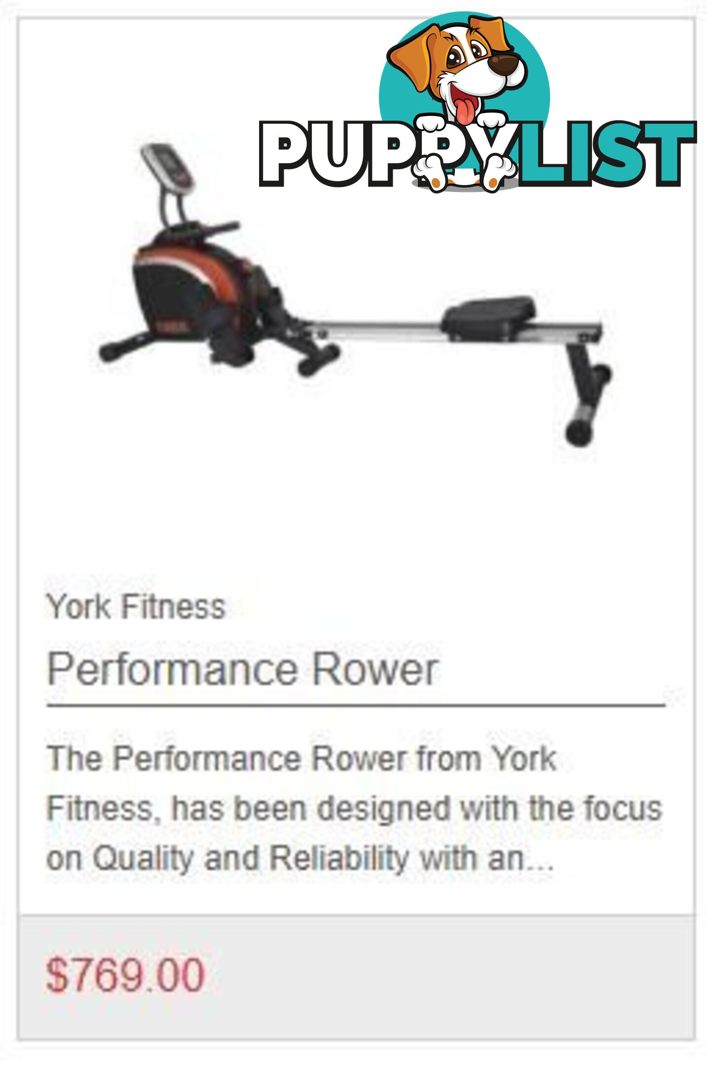 York Fitness Rowing Machine