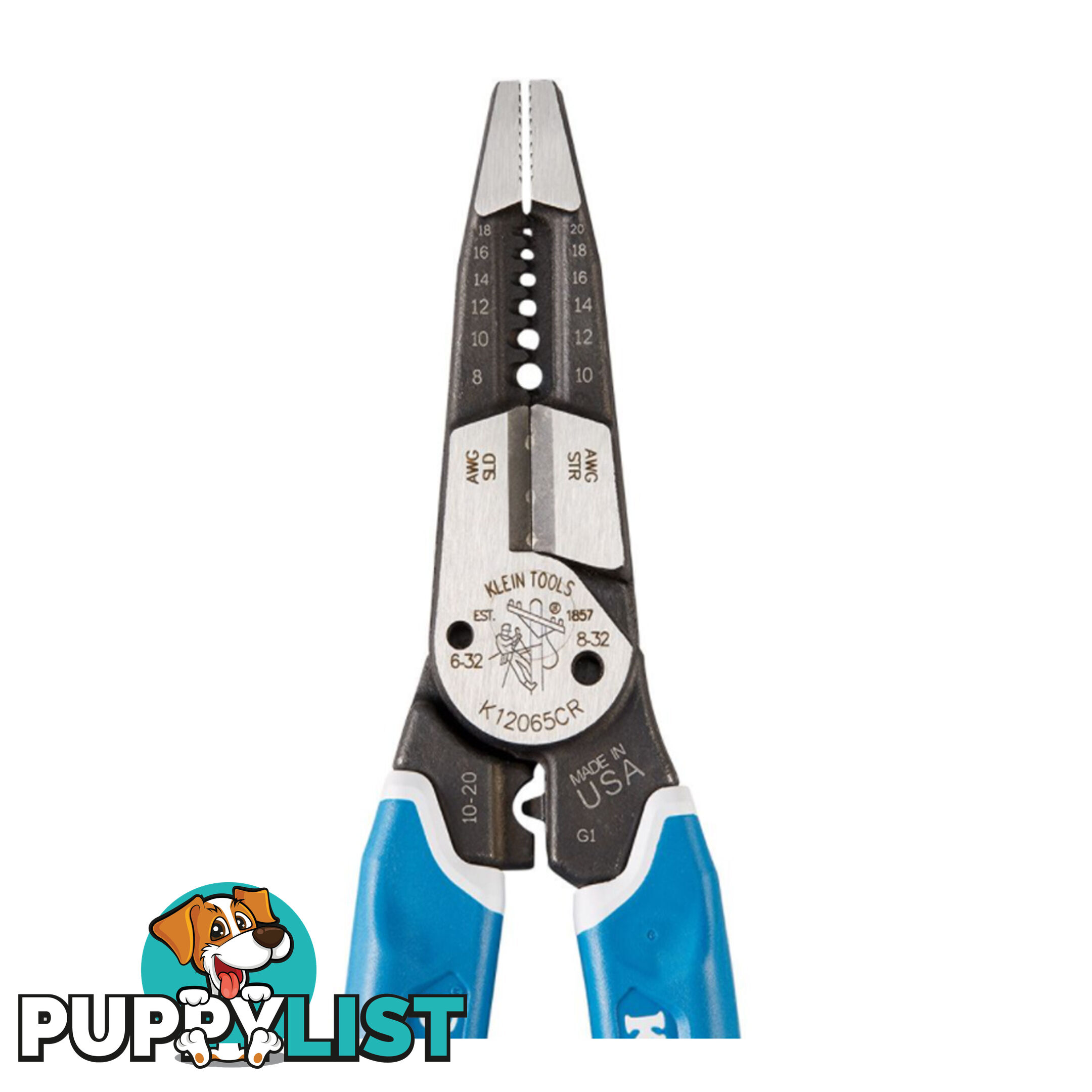 Klein Kurve™ Heavy-Duty Wire Stripper Cutter Crimper 8-20 AWG SKU - K12065CR