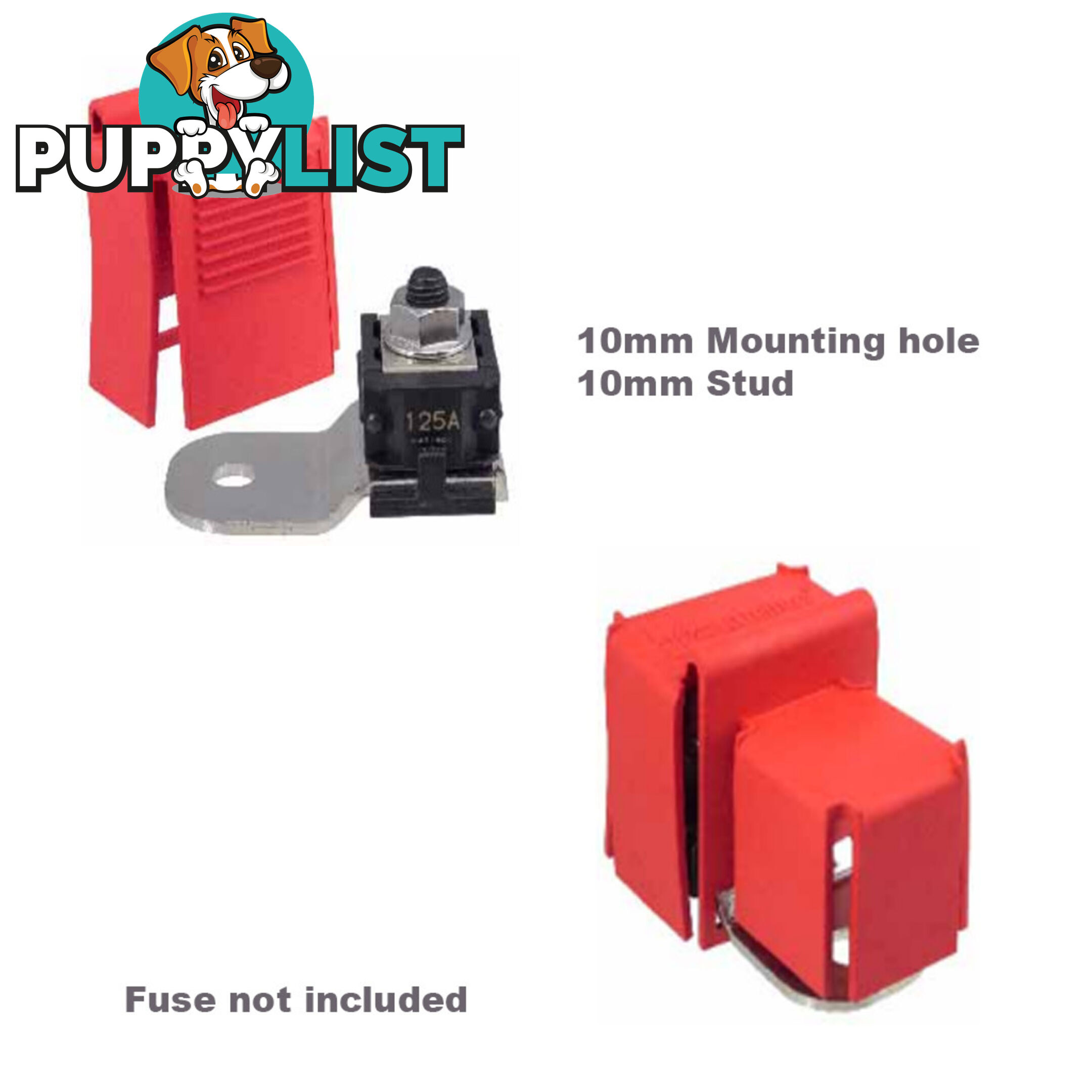 Littlefuse ZCase Fuse Battery Stud Mount Bars 1 Pole and Cover SKU - 0FHZ0211Z