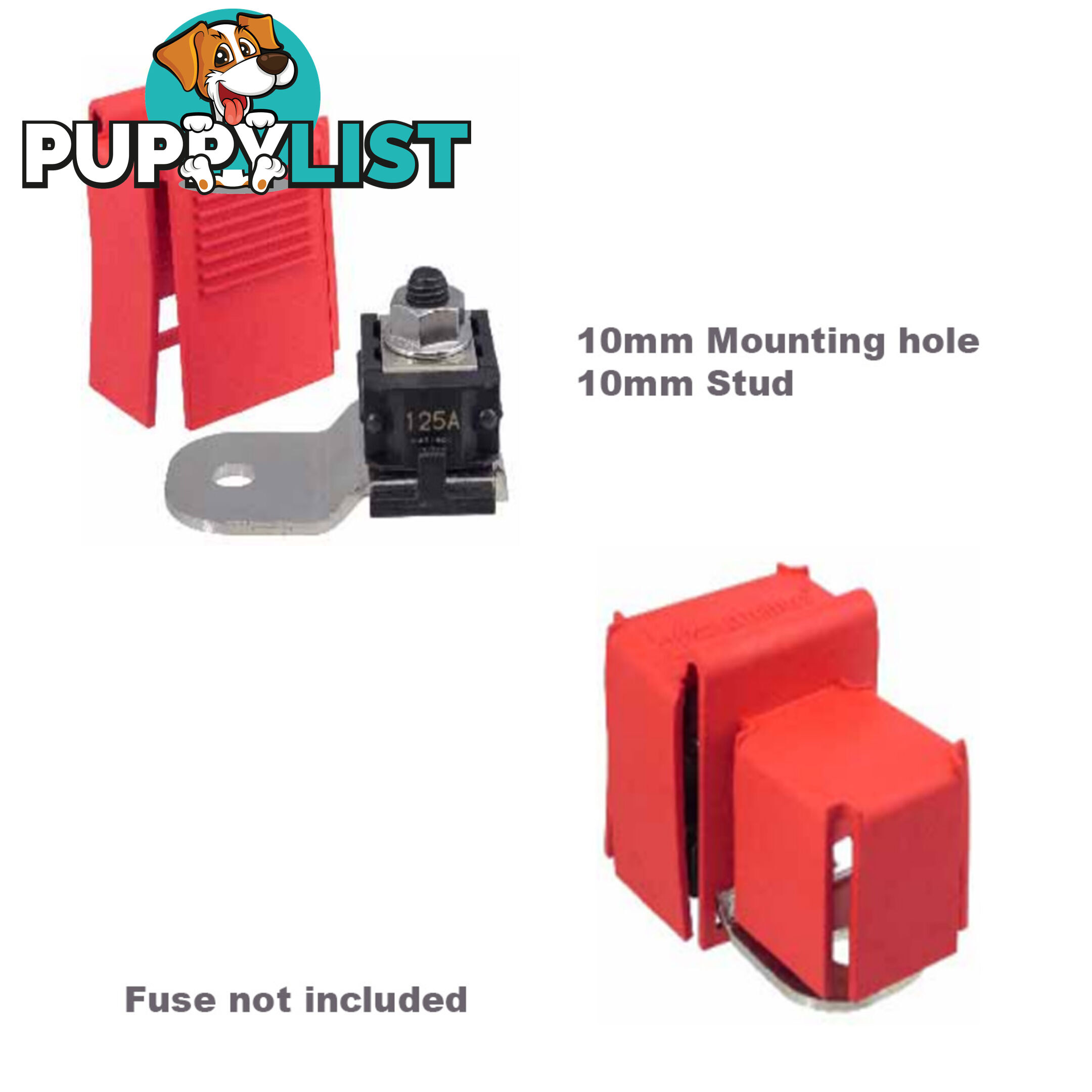 Littlefuse ZCase Fuse Battery Stud Mount Bars 1 Pole and Cover SKU - 0FHZ0211Z