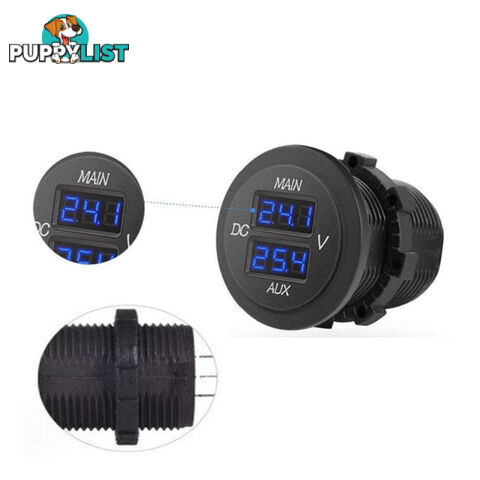 LED Digital Display Dual Volt Meter Gauge 6  - 30v SKU - DC-112