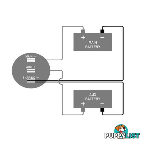 LED Digital Display Dual Volt Meter Gauge 6  - 30v SKU - DC-112