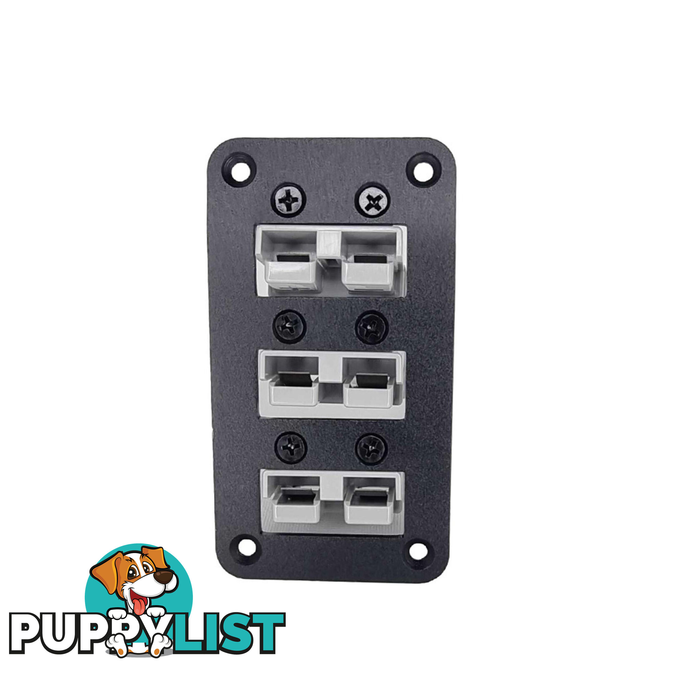 Blue Bar Triple 50 amp Anderson Flush Mount with Plugs SKU - DC-255