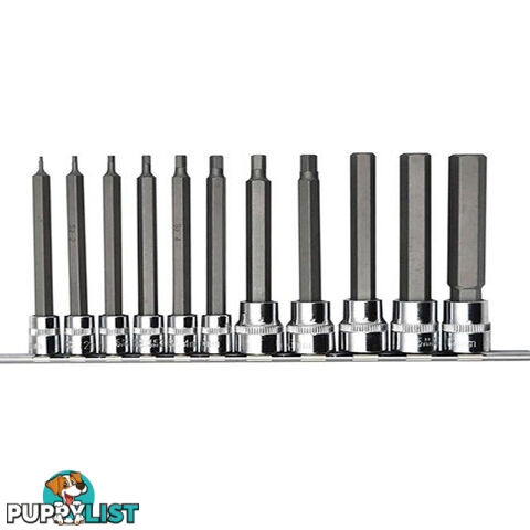 PK Tools Hex Bit Socket 1/4 "   3/8 "dr Metric Long Shaft 11pc Set SKU - PT11904