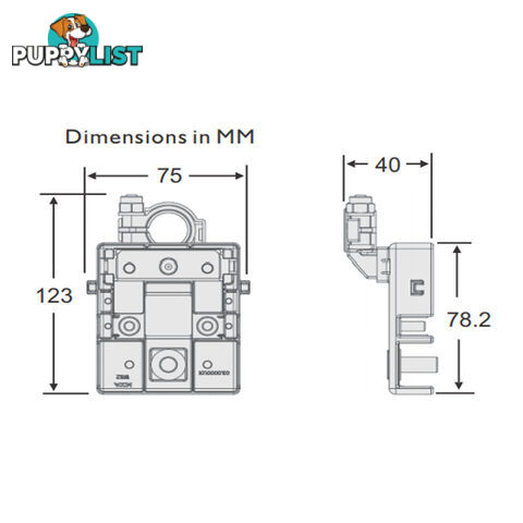 Prolec Power Distribution Unit 3 Way (2 Midi   1 Mega) SKU - 11