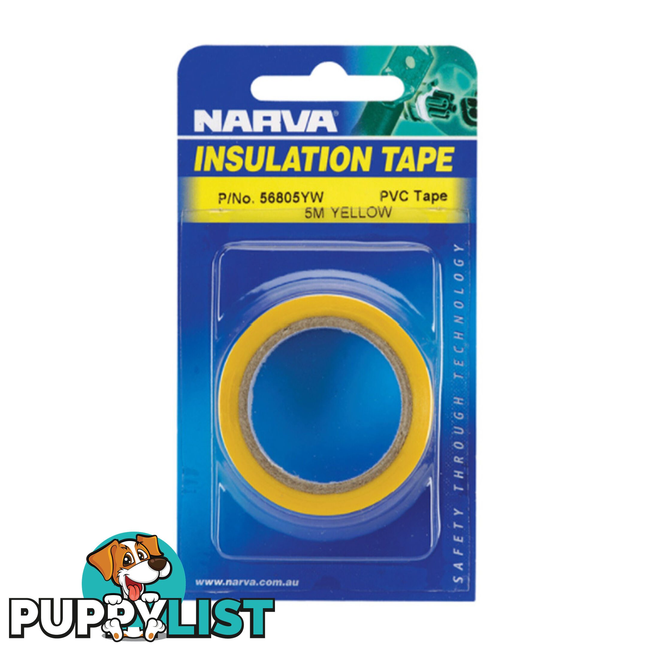 Narva Insulation Tape Yellow 5m x 19mm wide SKU - 56805Y