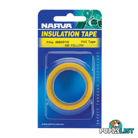 Narva Insulation Tape Yellow 5m x 19mm wide SKU - 56805Y