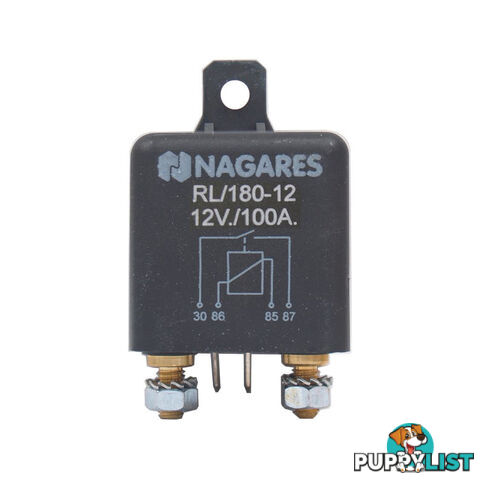 Blue Bar Heavy Duty Relay N/O 12v / 100amp SKU - LV4506