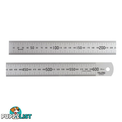 Toledo 600mm Stainless Steel Single Sided Ruler SKU - 10347