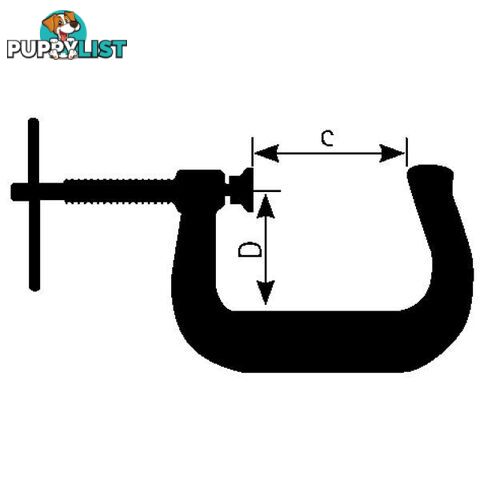 Toledo G-Clamp  - 75mm SKU - 301876